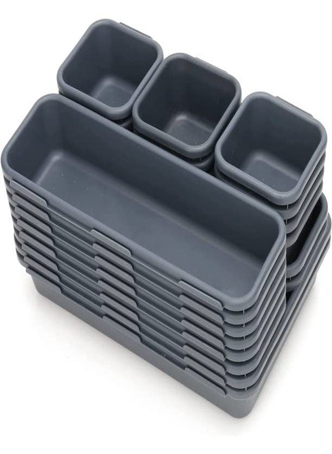 CLOUDTAIL CHOICE Interlocking Drawer Organizer Bins, Durable Plastic, Various Sizes for Custom Layout Design, Great for Desk Drawer, Tool Box 22-Piece Set - Image 1